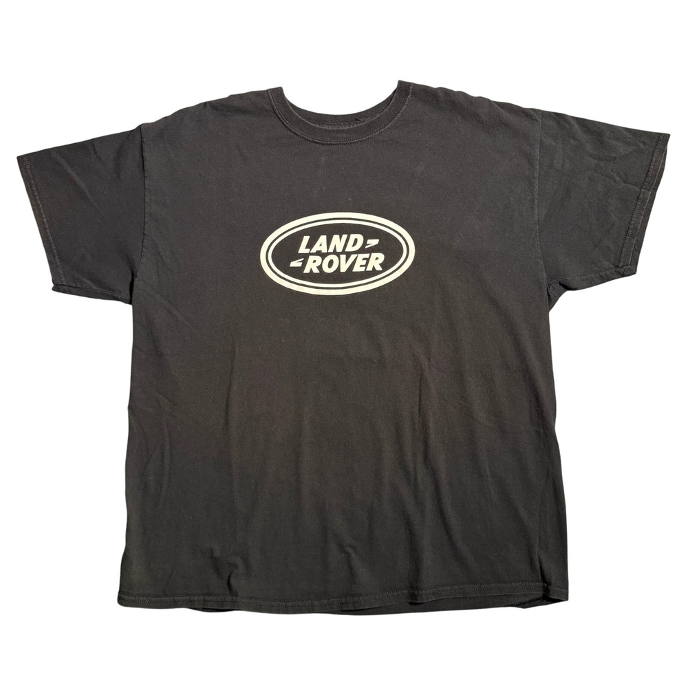 Vintage Land Rover Logo Graphic T-Shirt Mens‎ Black Short Sleeve